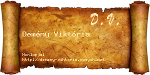 Demény Viktória névjegykártya