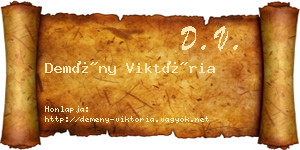 Demény Viktória névjegykártya